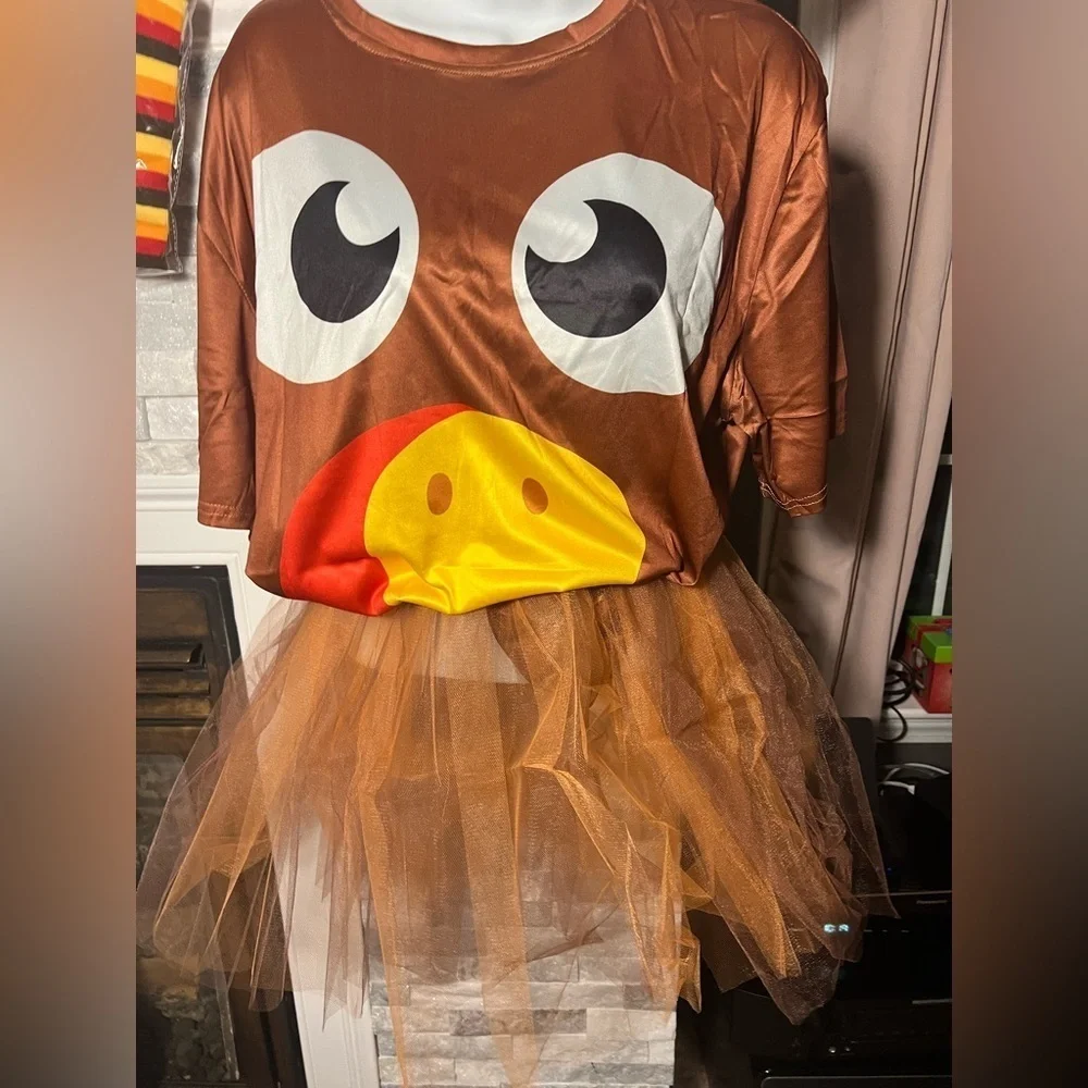 Kid's Turkey Cosplay Costume – Thanksgiving Turkey Trot Outfit NWOT